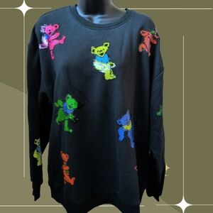 ✨ Nwt Megan Fabulous Grateful Dead Dancing Bears Sweater Size L